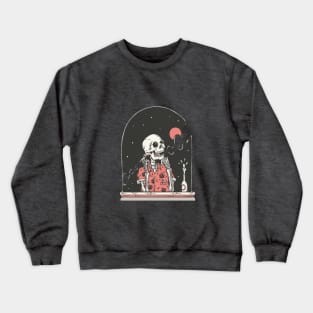 smoke drunk skull relaxing Crewneck Sweatshirt